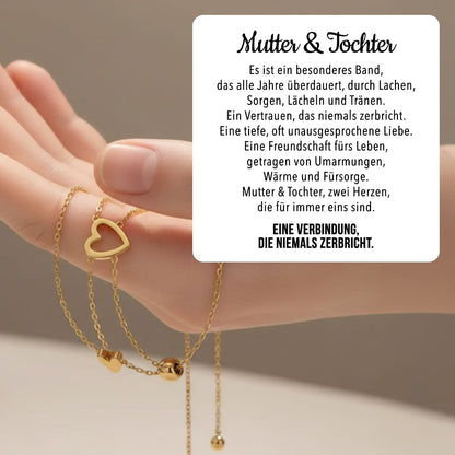 Mutter & Tochter – Herz-Armbänder