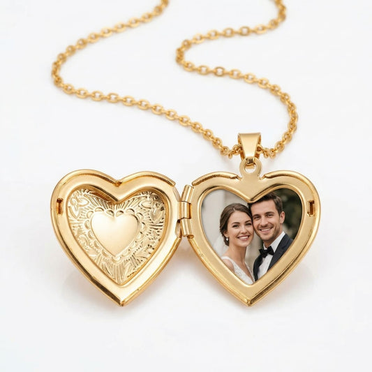 Herzhalskette mit verstecktem Foto