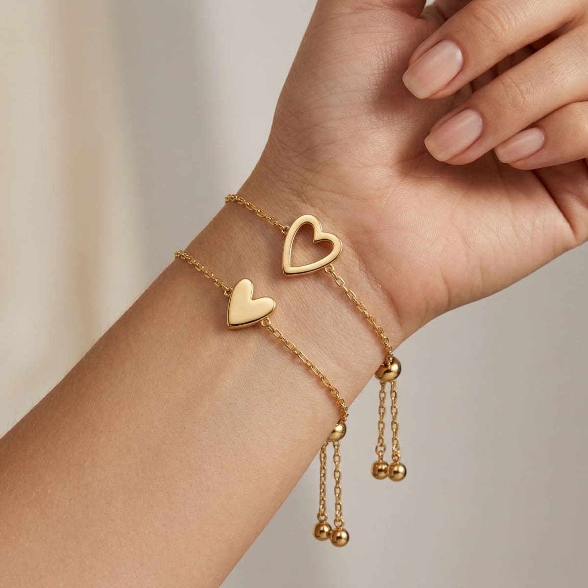 Mutter & Tochter – Herz-Armbänder