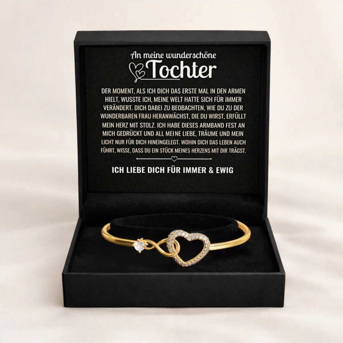An meine wunderschöne Tochter – Unendliches Herz-Armband