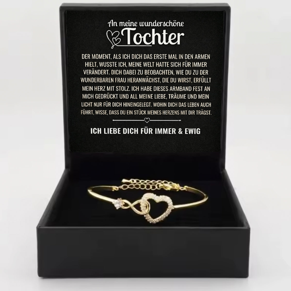 An meine wunderschöne Tochter – Unendliches Herz-Armband