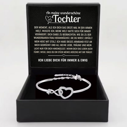 An meine wunderschöne Tochter – Unendliches Herz-Armband