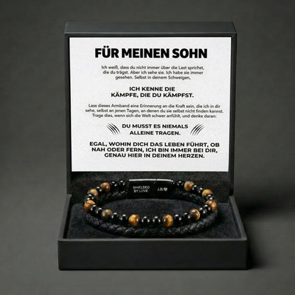 Für meinen Sohn - Lederarmband mit Perlen