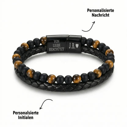 Für meinen Sohn - Lederarmband mit Perlen