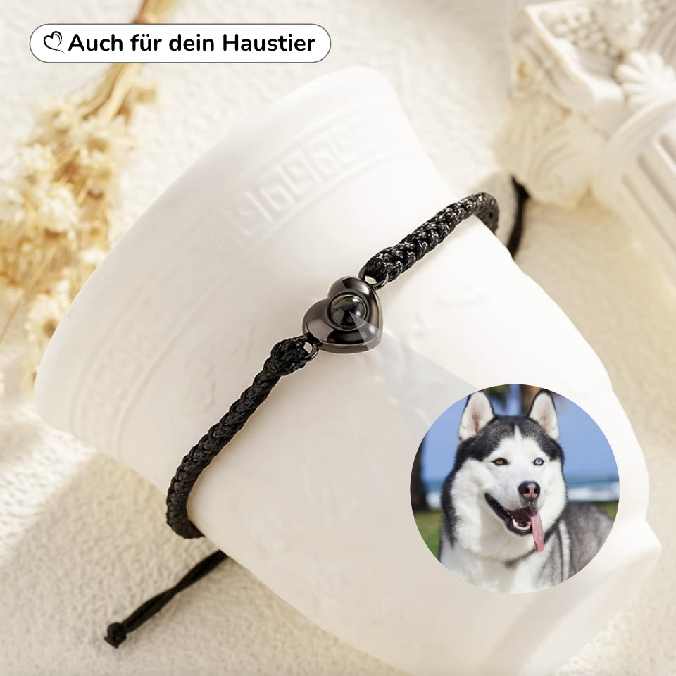Fotoarmband mit deinem Lieblingsbild – Herzform