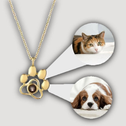 Personalisierte Pfoten-Halskette mit Foto