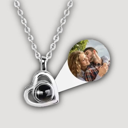 Personalisierte Edel Herz-Halskette mit Foto