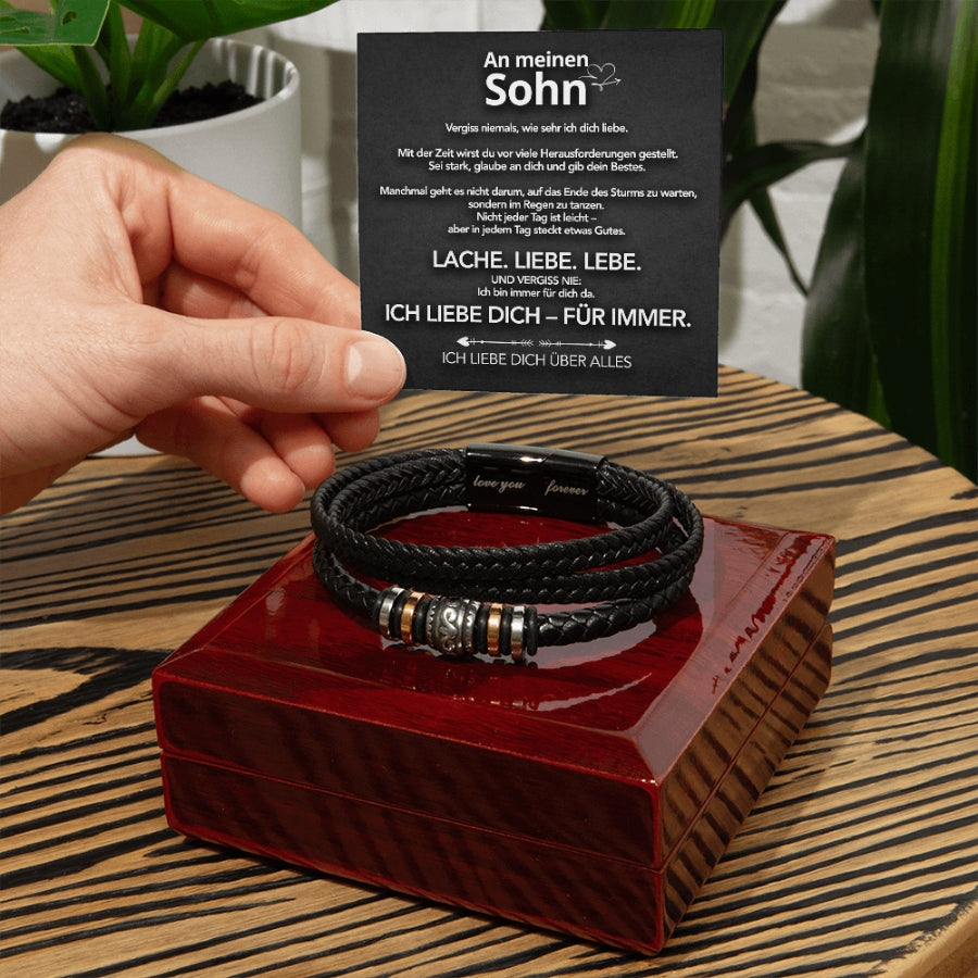 An meinen Sohn - Vergiss niemals - Armband