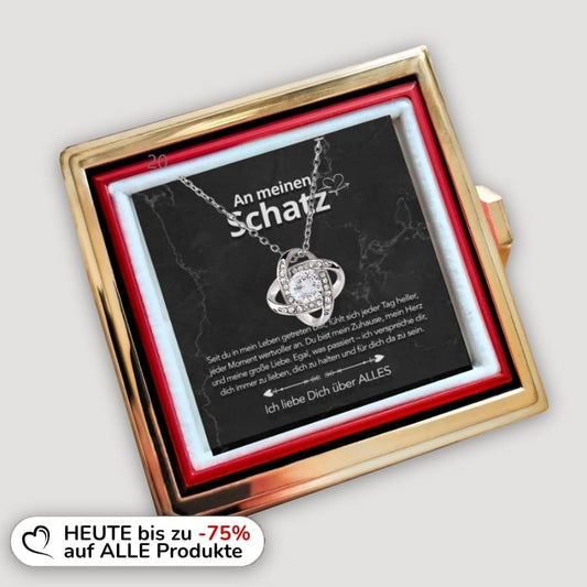 Für meinen Schatz – Ewige Rosenbox mit Knotenanhänger & liebevoller Karte