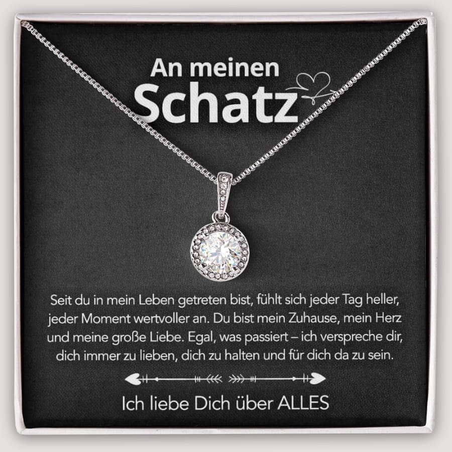 Für meinen Schatz – Dotanhänger in 14k Weißgold Veredelung