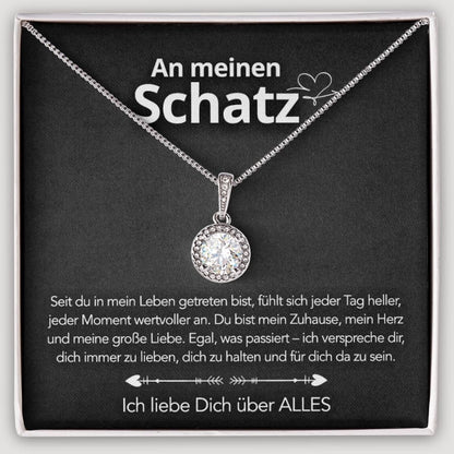 Für meinen Schatz – Dotanhänger in 14k Weißgold Veredelung