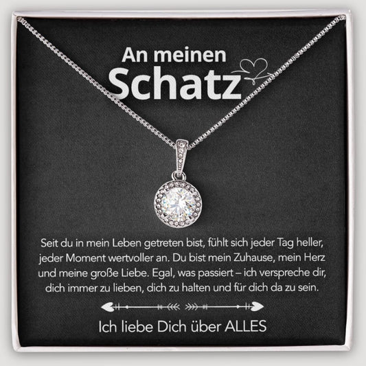 Für meinen Schatz – Dotanhänger in 14k Weißgold Veredelung