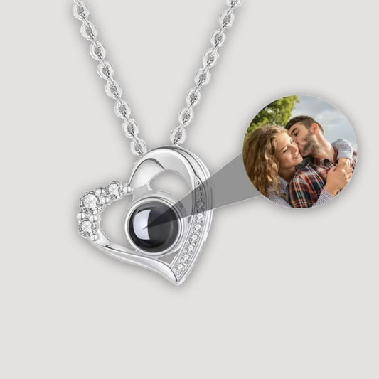 Foto Halskette mit deinem Lieblingsbild - funkelndes Herz
