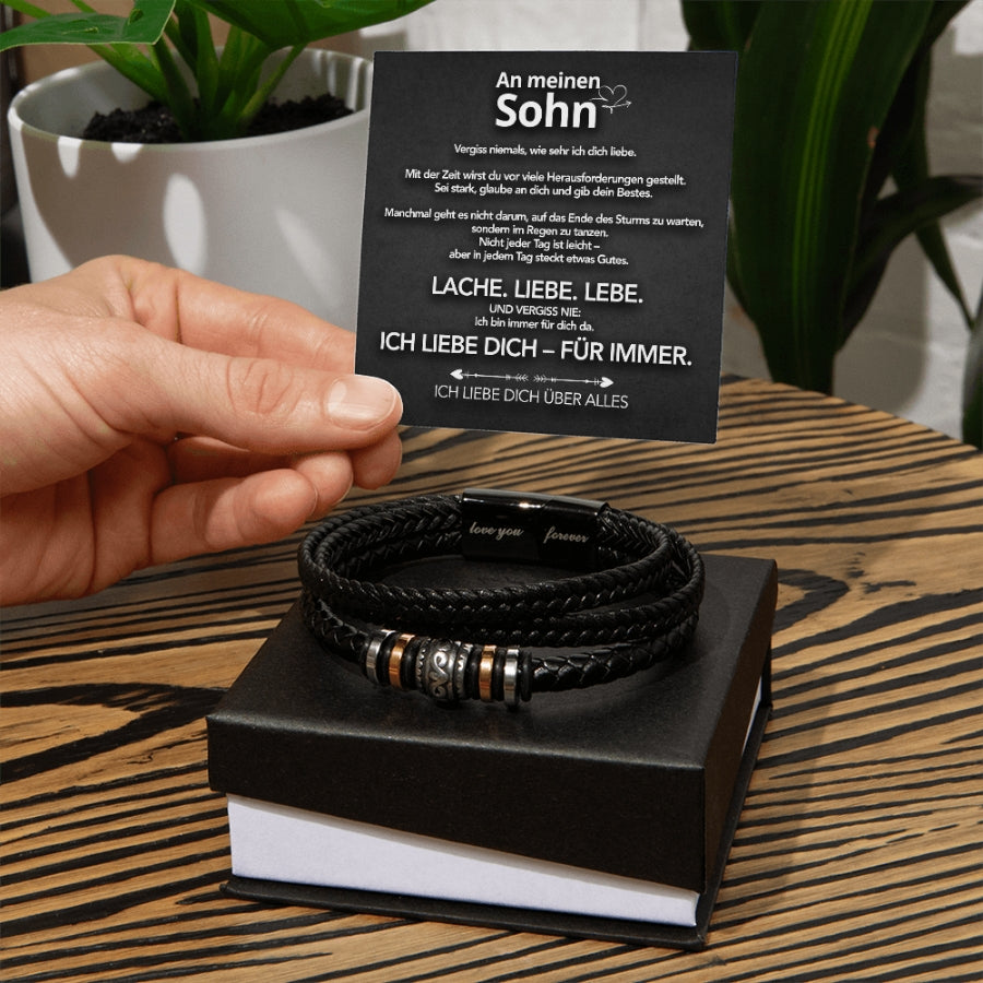 An meinen Sohn - Vergiss niemals - Armband