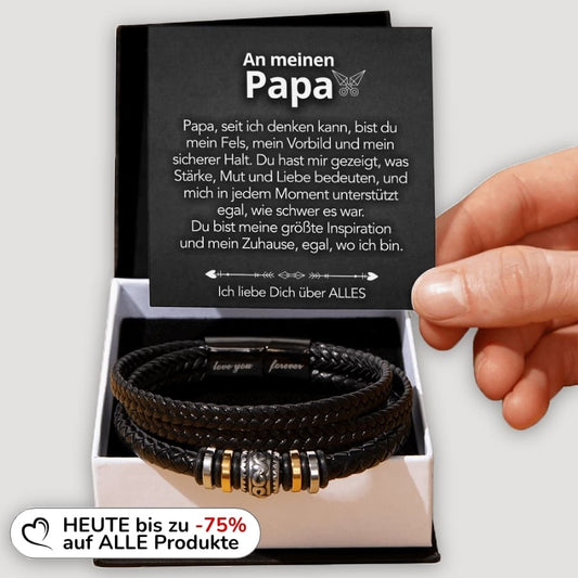 An meinen Papa - Seit ich denken kann - Lederarmband