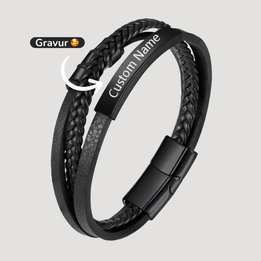 Lederarmband mit Gravur-Element