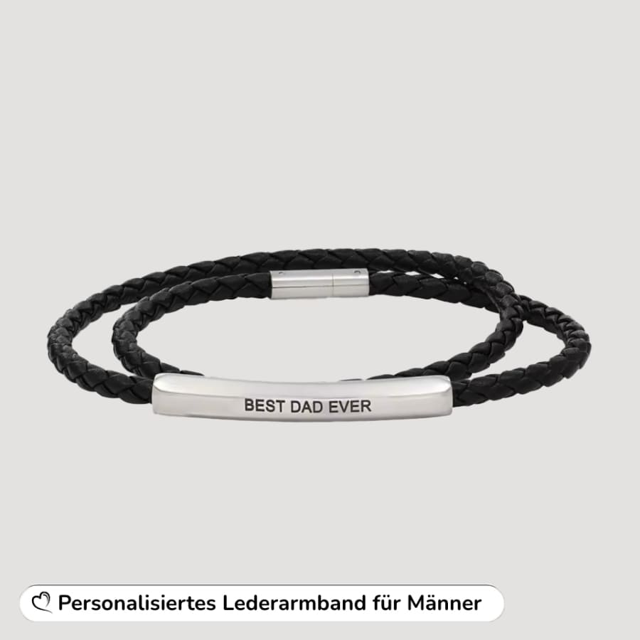 Lederarmband mit personalisierter Gravur