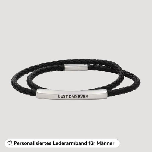 Lederarmband mit personalisierter Gravur