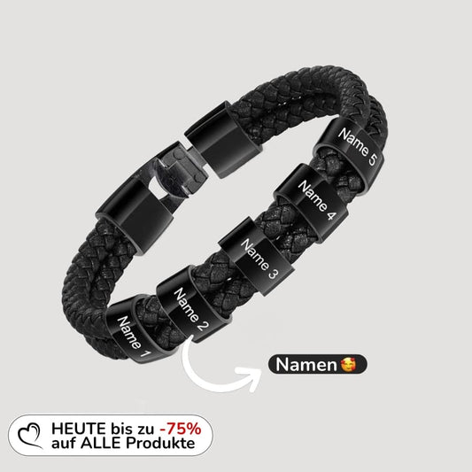 Lederarmband mit Gravur-Elementen