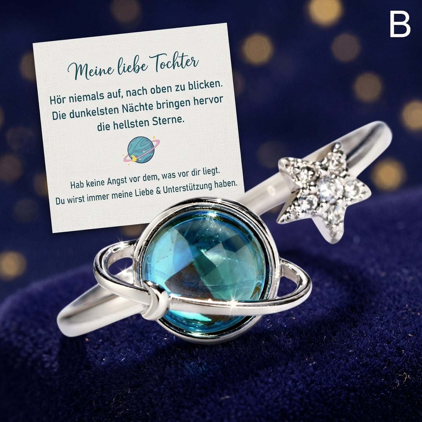 Stern und Mond Ring - Tochter