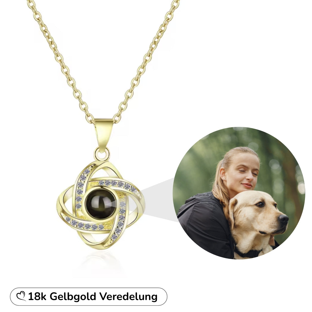 Knotenhalskette mit personalisiertem Foto