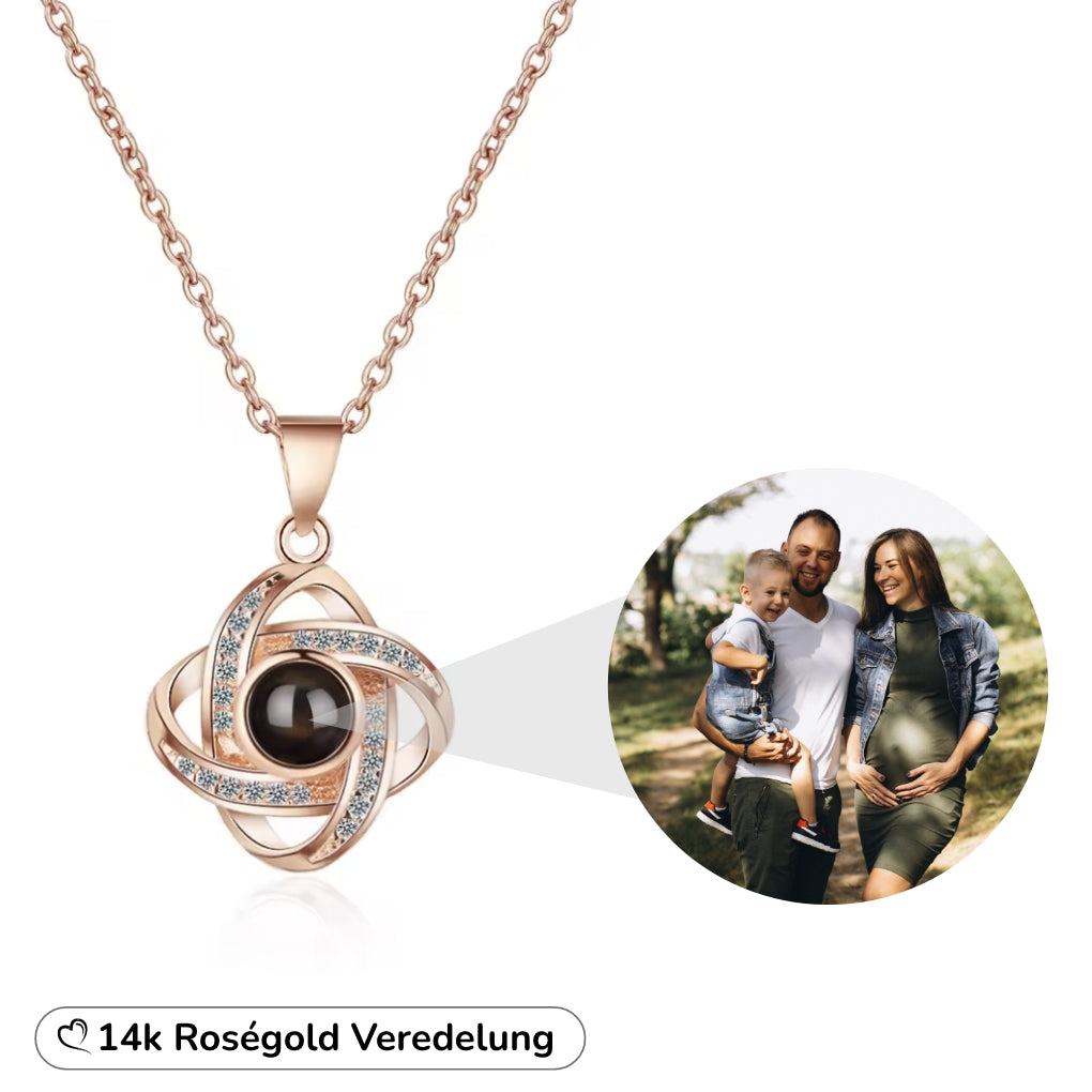 Knotenhalskette mit personalisiertem Foto