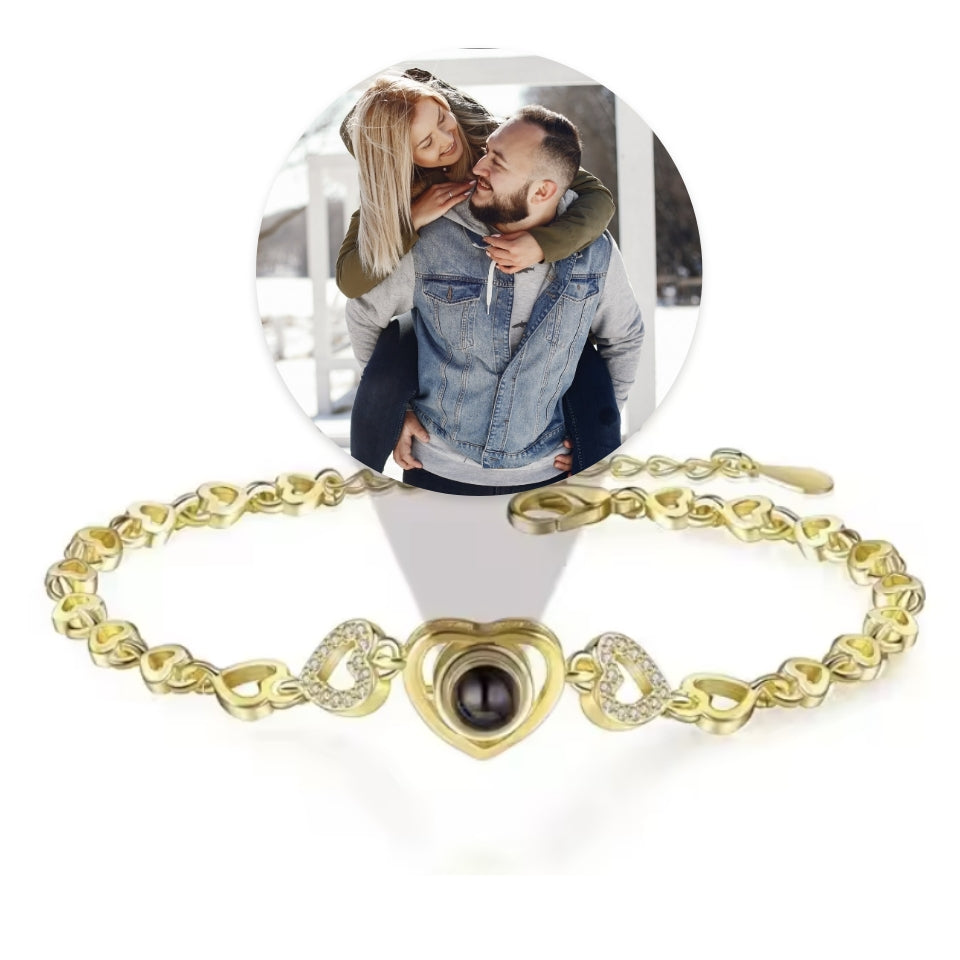 Fotoarmband mit deinem Lieblingsbild – Herz an Herz