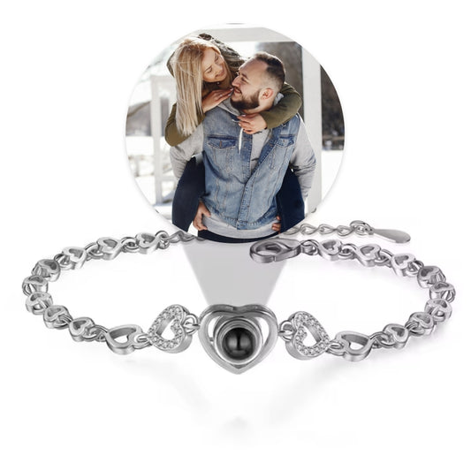 Fotoarmband mit deinem Lieblingsbild – Herz an Herz