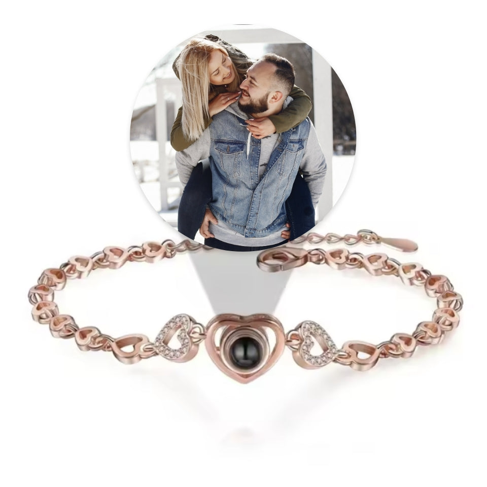 Fotoarmband mit deinem Lieblingsbild – Herz an Herz