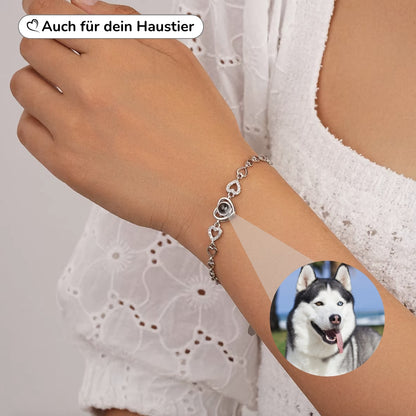 Fotoarmband mit deinem Lieblingsbild – Herz an Herz