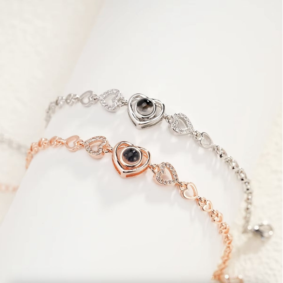 Fotoarmband mit deinem Lieblingsbild – Herz an Herz
