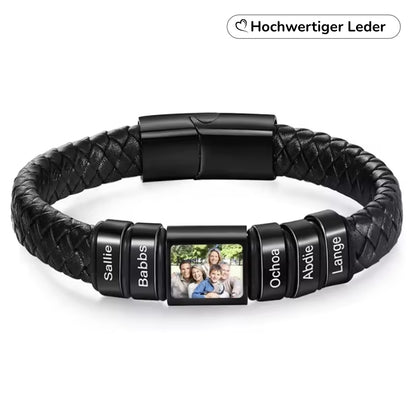 Herren Armband mit Gravur Namen + Eigenes Bild