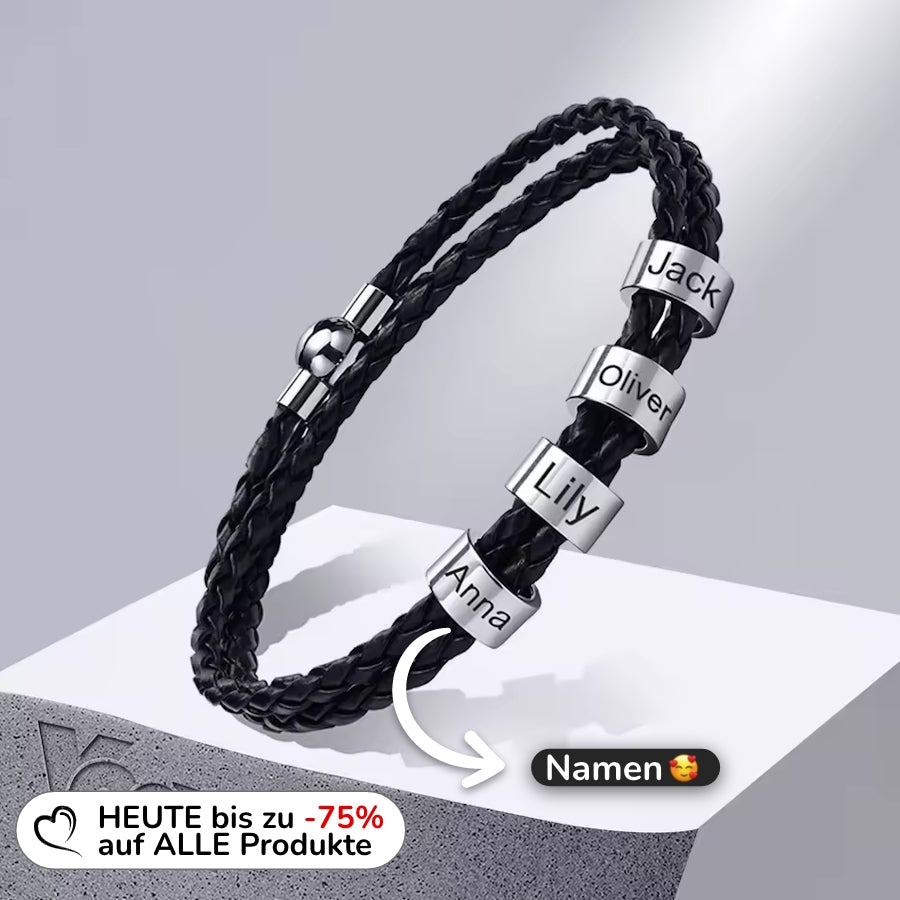 Herren Leder-Armband mit Gravur Namen