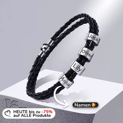 Herren Leder-Armband mit Gravur Namen