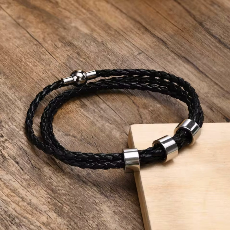 Herren Leder-Armband mit Gravur Namen