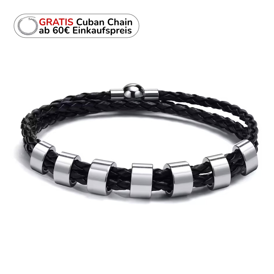 Herren Leder-Armband mit Gravur Namen