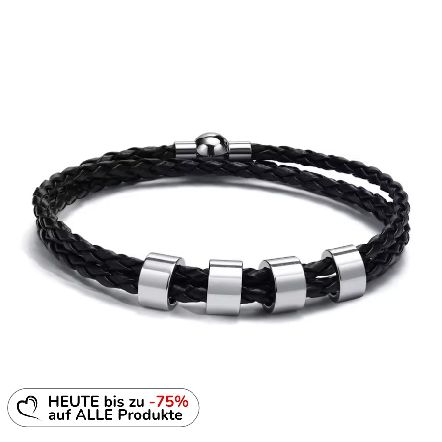 Herren Leder-Armband mit Gravur Namen