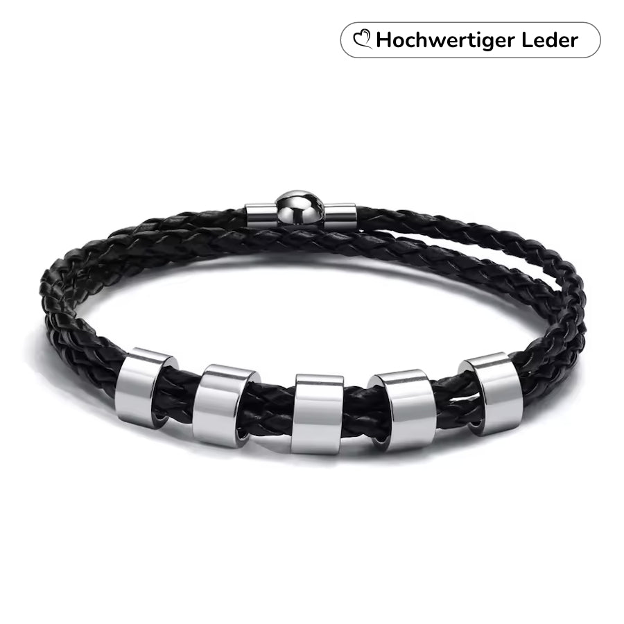 Herren Leder-Armband mit Gravur Namen