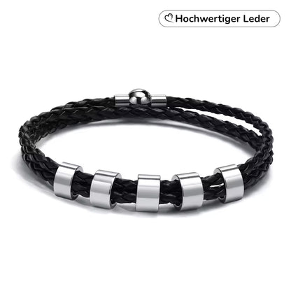 Herren Leder-Armband mit Gravur Namen
