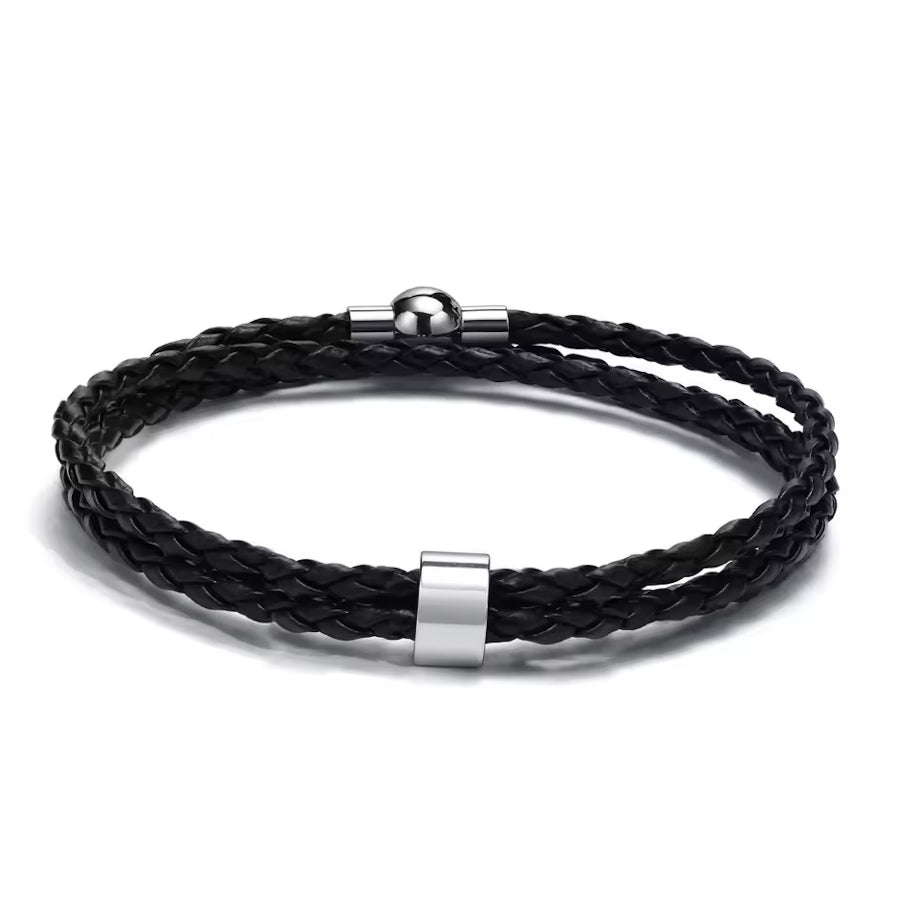 Herren Leder-Armband mit Gravur Namen