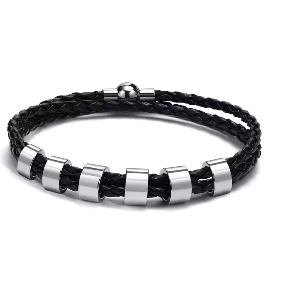Herren Leder-Armband mit Gravur Namen