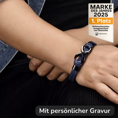 Herren Unendlichkeits-Armband mit Gravur Namen
