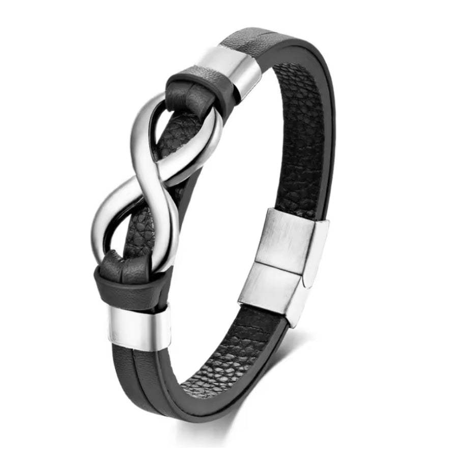 Herren Unendlichkeits-Armband mit Gravur Namen