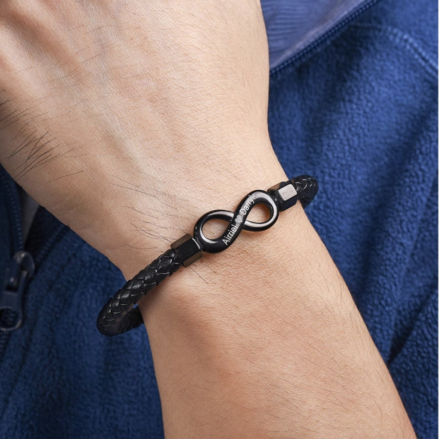An meinen Mann – Personalisiertes Infinity Armband mit Gravur