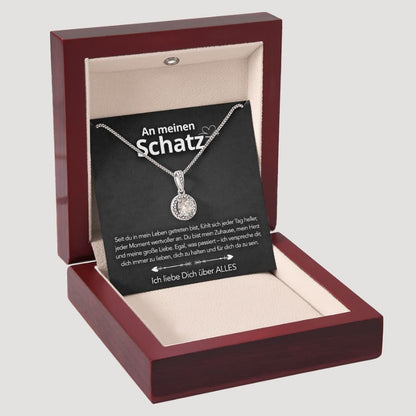 Für meinen Schatz – Dotanhänger in 14k Weißgold Veredelung