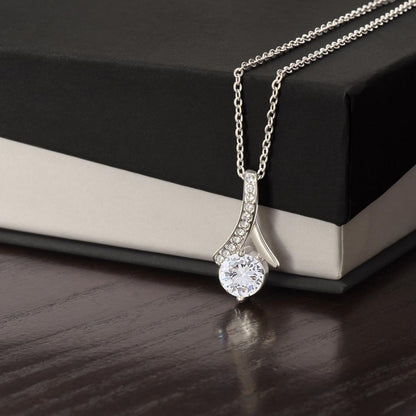 An meine Tochter – Bandhalskette in 14k Weißgold / 18k Gelbgold Veredelung