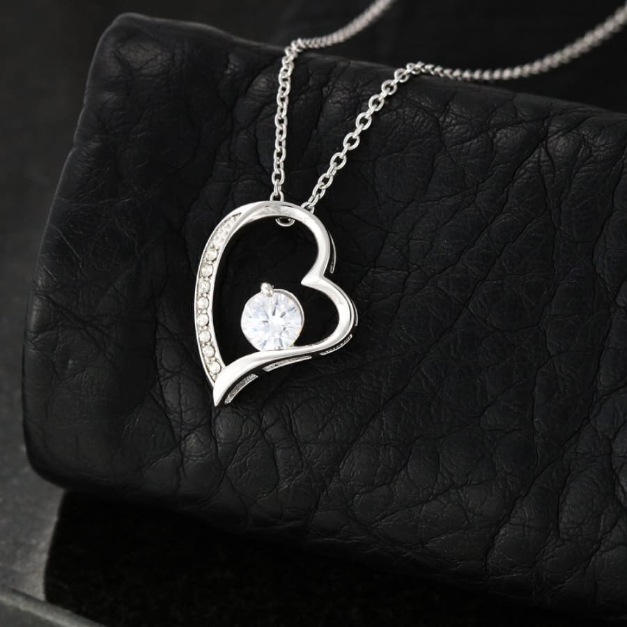 An meine Tochter – Herzanhänger in 14k Weißgold / 18k Gelbgold Veredelung