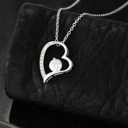 An meine Tochter – Herzanhänger in 14k Weißgold / 18k Gelbgold Veredelung