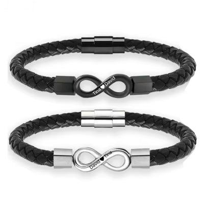 An meinen Mann – Personalisiertes Infinity Armband mit Gravur
