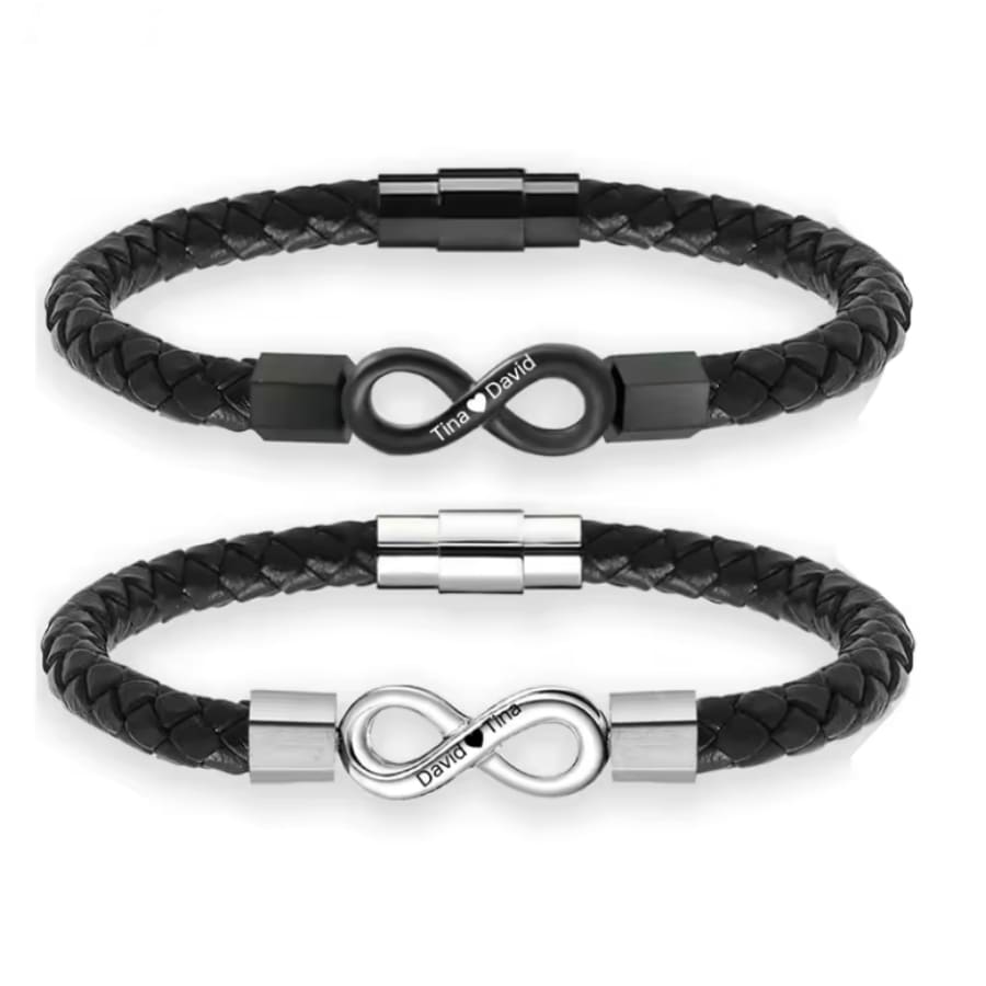 An meinen Mann – Personalisiertes Infinity Armband mit Gravur